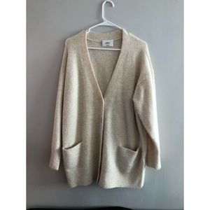 Aritzia Cream Oversized Cardigan